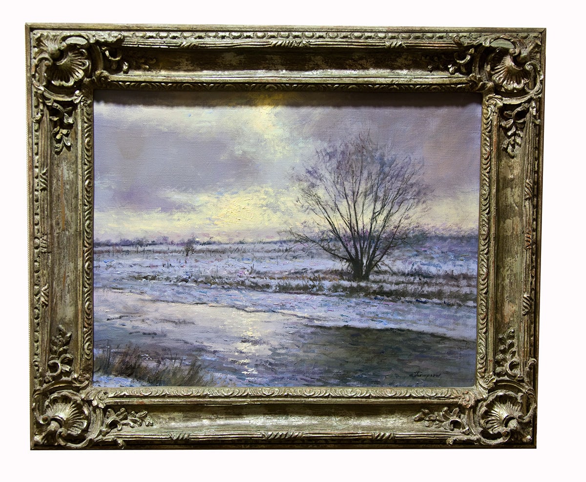 Winter field landscape by Richard Earl Thompson 