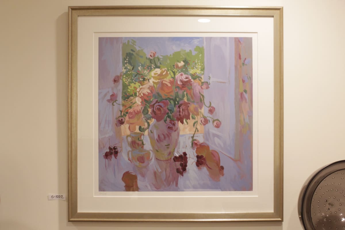 Untitled (Roses in Vase) by Sharon Burkett Kaiser 