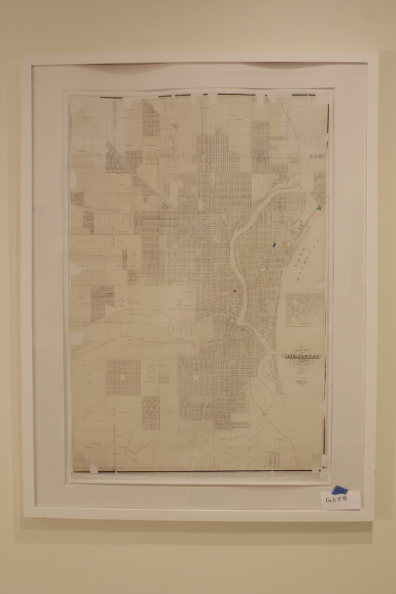 Reproduction of Map of Milwaukee by Increase Allen Lapham 