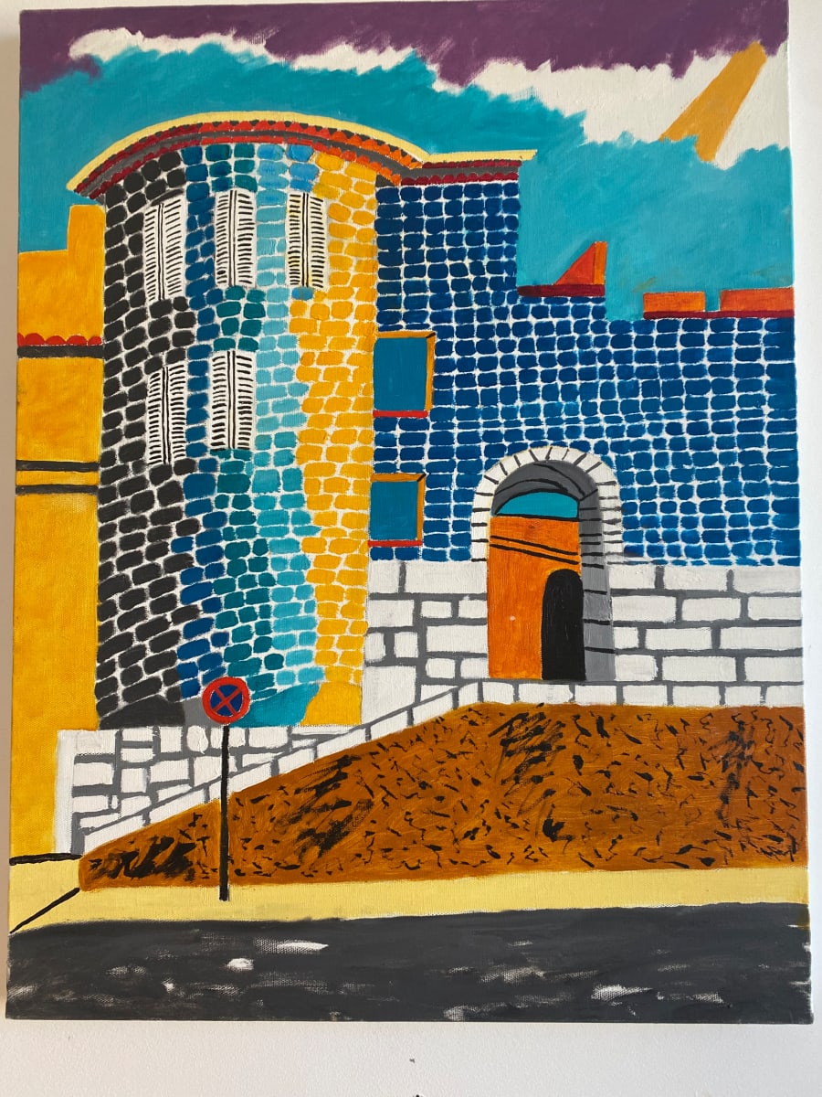 Blue/Yellow Tower by Augustine Blaisdell 