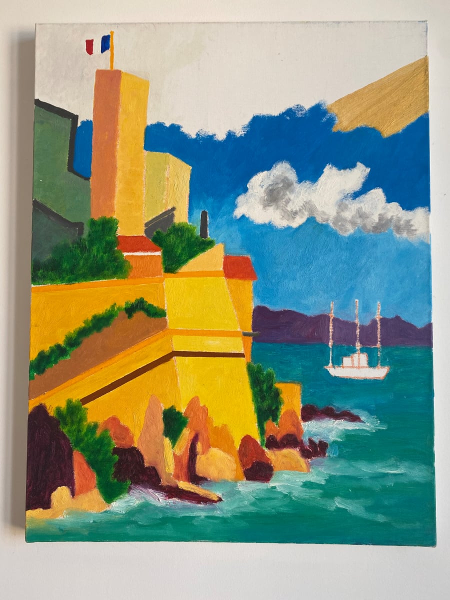 Orange House Facing Sea by Augustine Blaisdell 