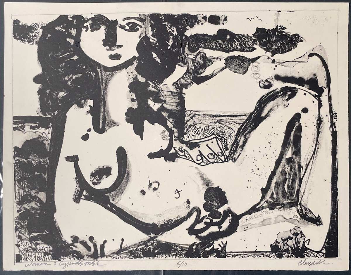 Woman & Cypress Tree, edition 5/10 by The Estate of Don Blaisdell 