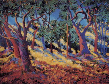 Monks Sunlit Olive Grove by The Estate of Don Blaisdell 