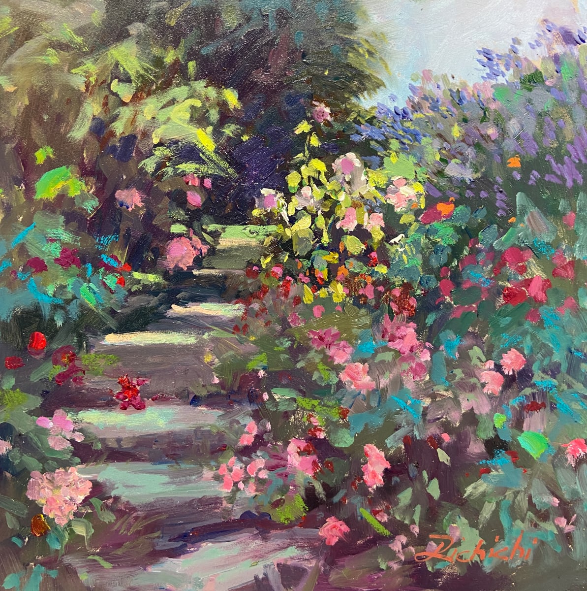 Rose Garden Path By Linda Richichi Artwork Archive