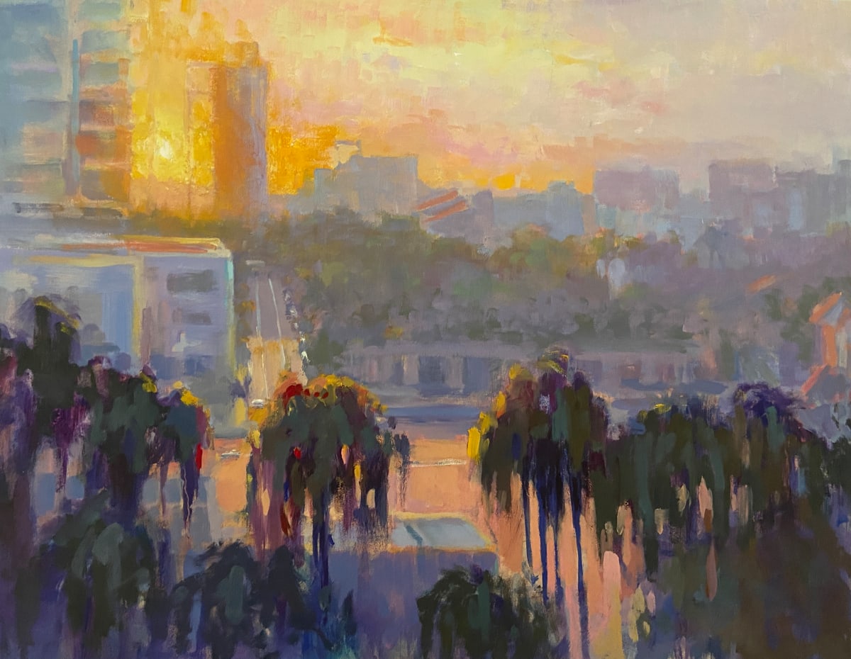 Orange Light on Sarasota by Linda Richichi  Image: Painted on the Colour In Your Life TV episode