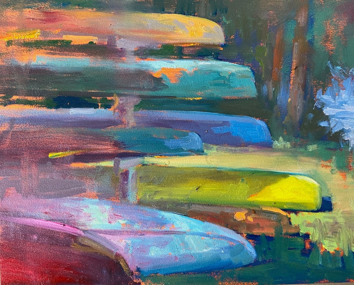 Stacked Kayaks by Linda Richichi 