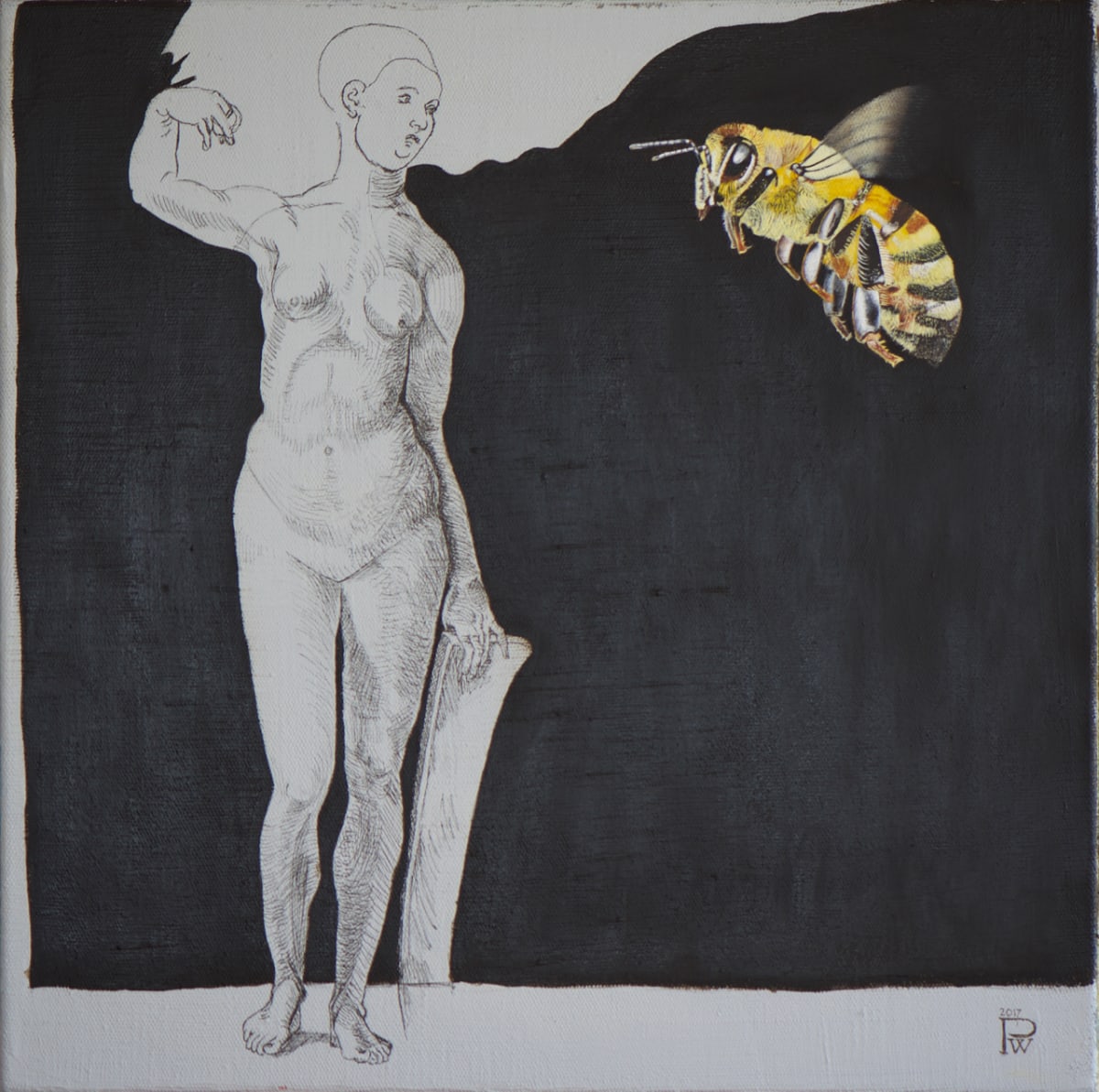 Woman and the bee / Femme et abeille by Philippe Walker, Image 1.