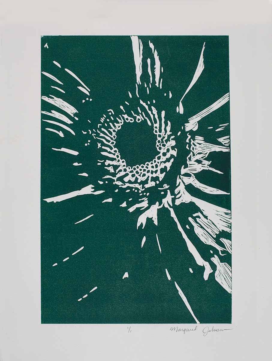 Evergreen Gebera by Margaret Galvin Johnson 