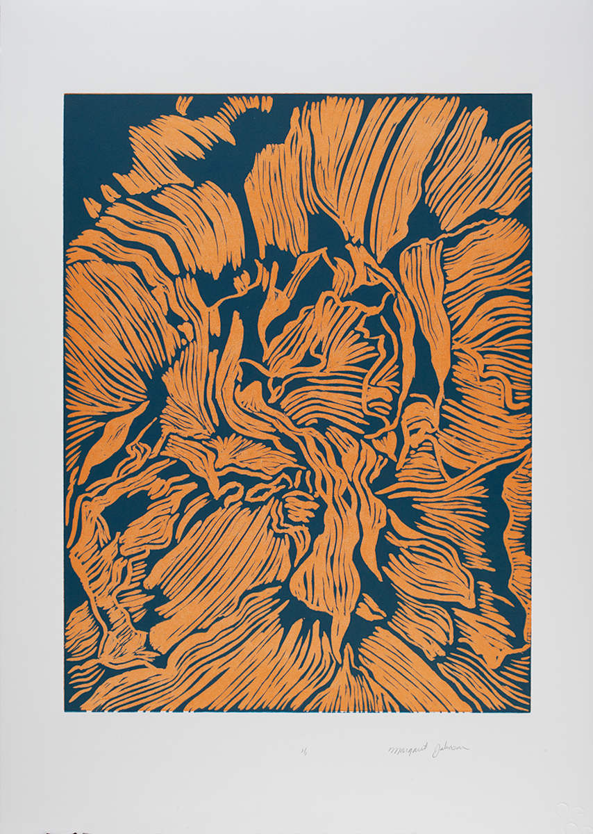 Orange Peony II by Margaret Galvin Johnson 