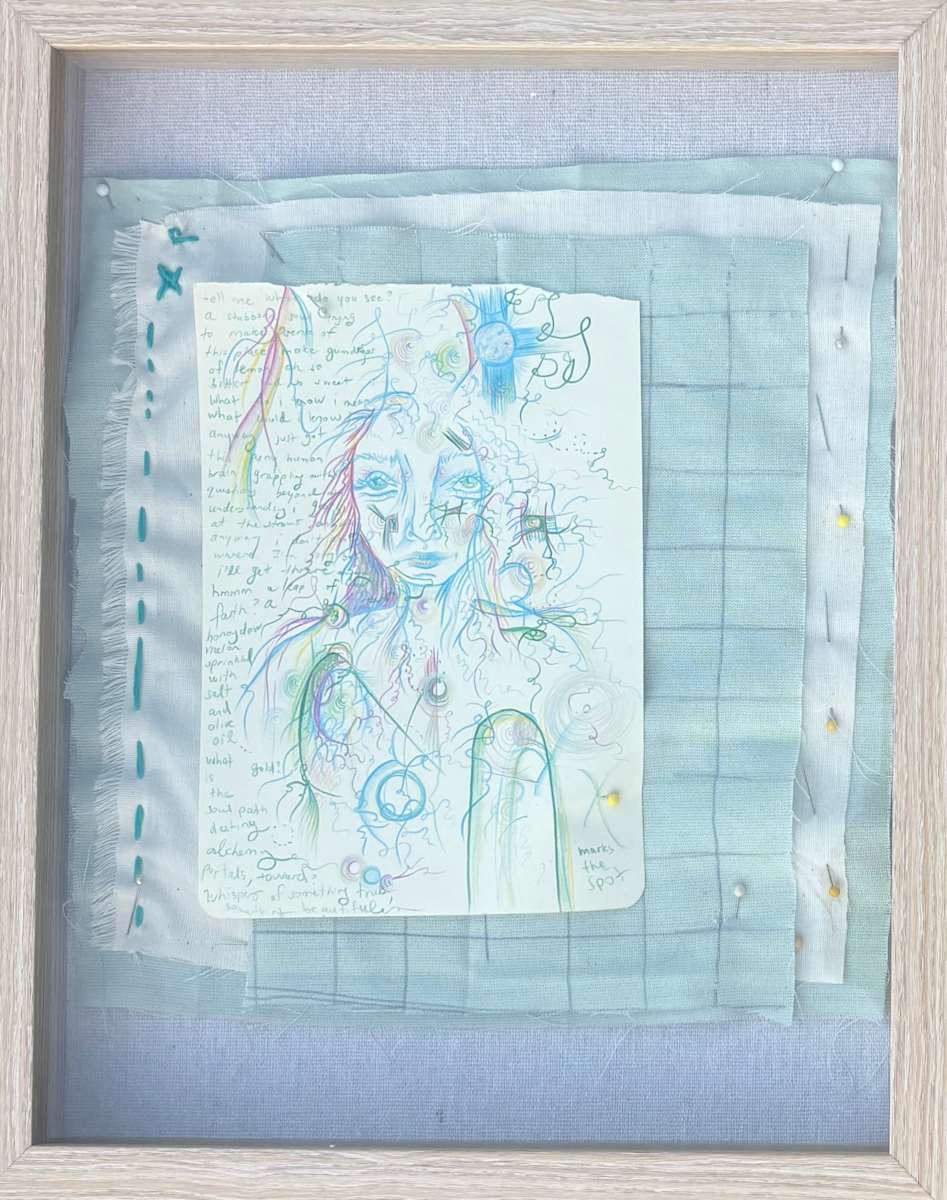 details in the fabric, a stubborn soul trying to make gumdrops of lemon oh so bitter and so sweet by Nicole Sylvia Javorsky 