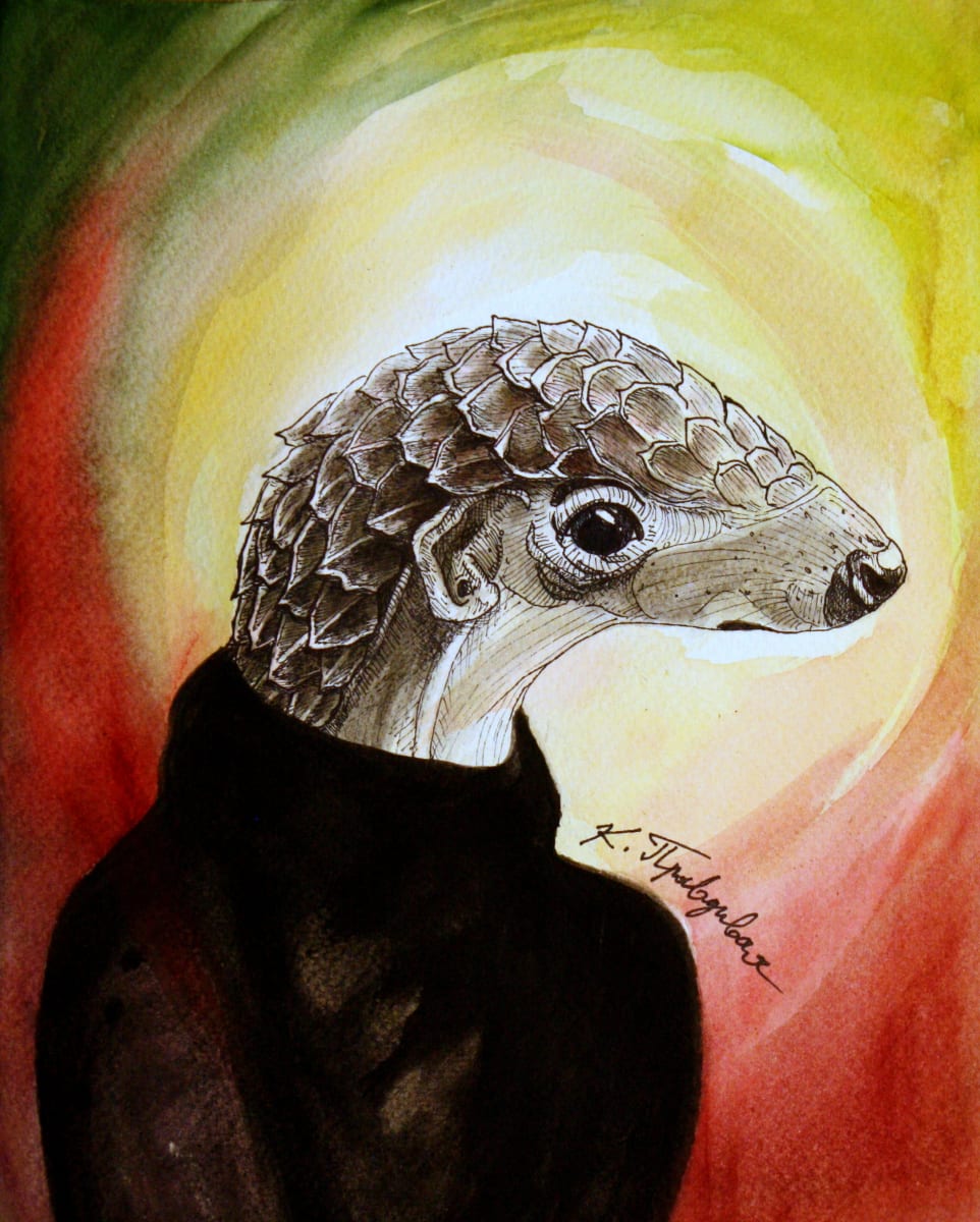Critically Endangered Pangolin by Katerina Pravda, Image 1.