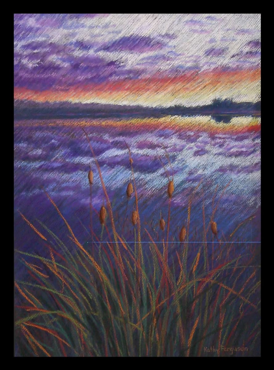 Cattail Sunset by Kathy Ferguson 