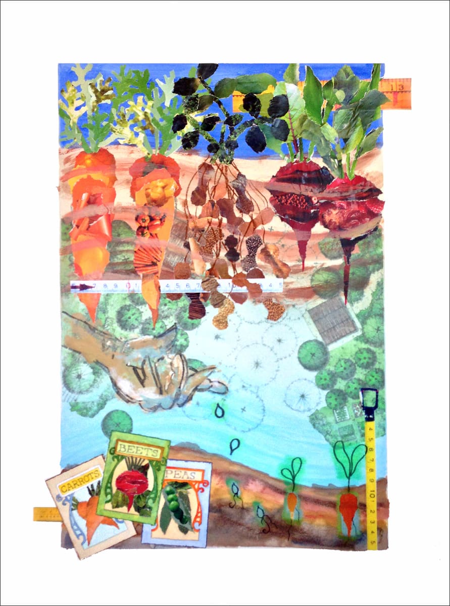 Garden Harvest by Kathy Ferguson  Image: With paper edge outline