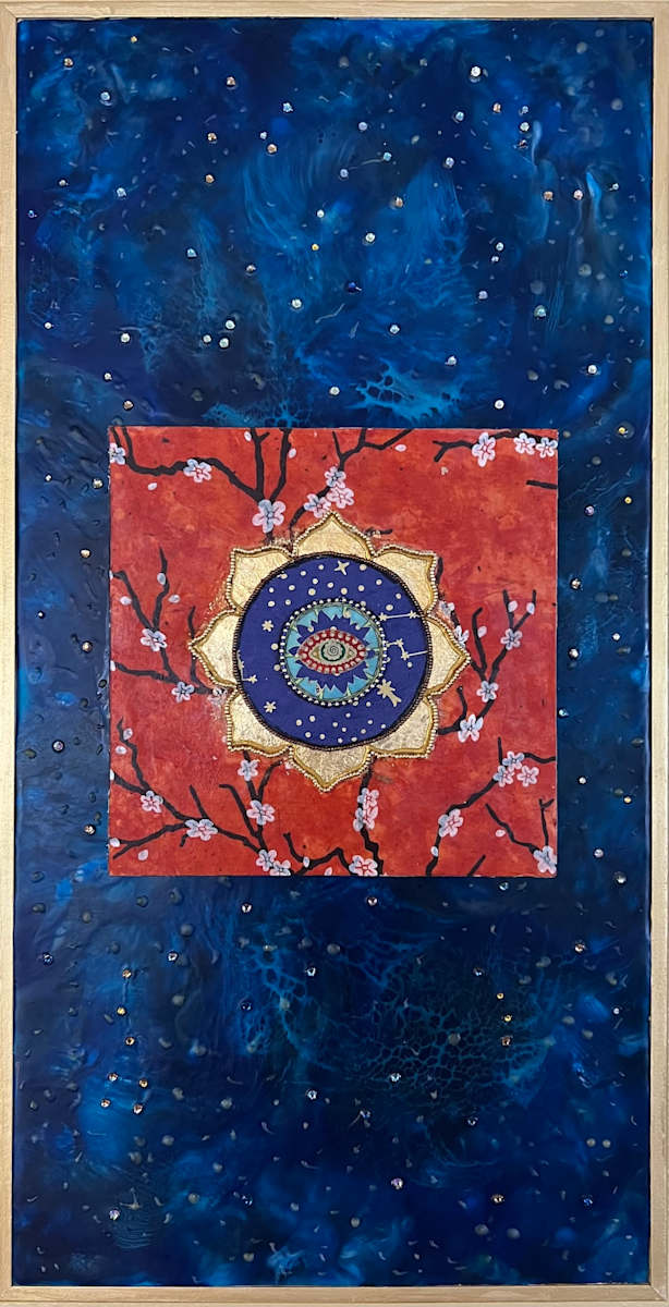 Cosmic Eclipse - Triptych (2 of 3; center panel) by Debbie Mathew, Image 1.