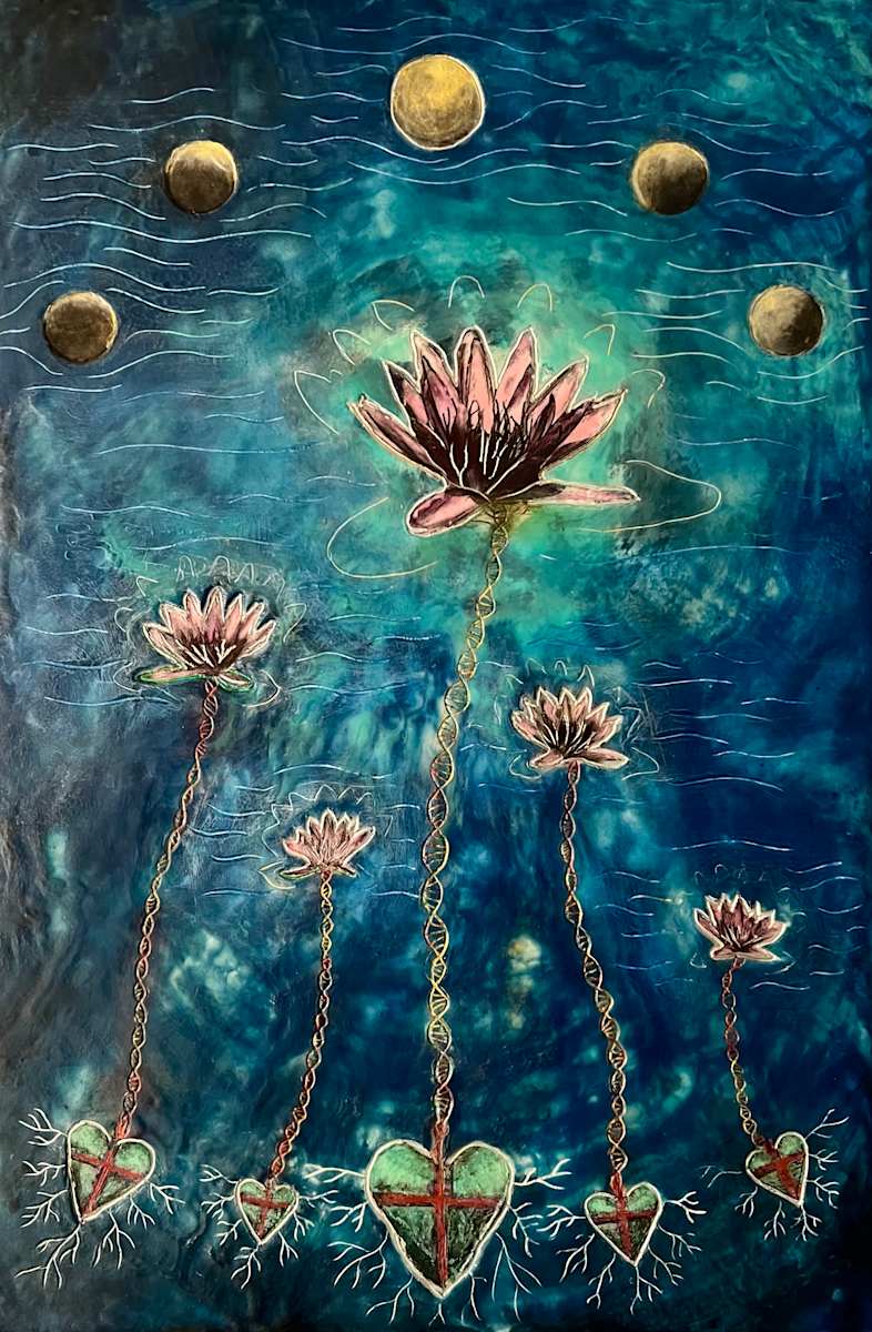 Moonlight Heart Blossoms by Debbie Mathew, Image 1.