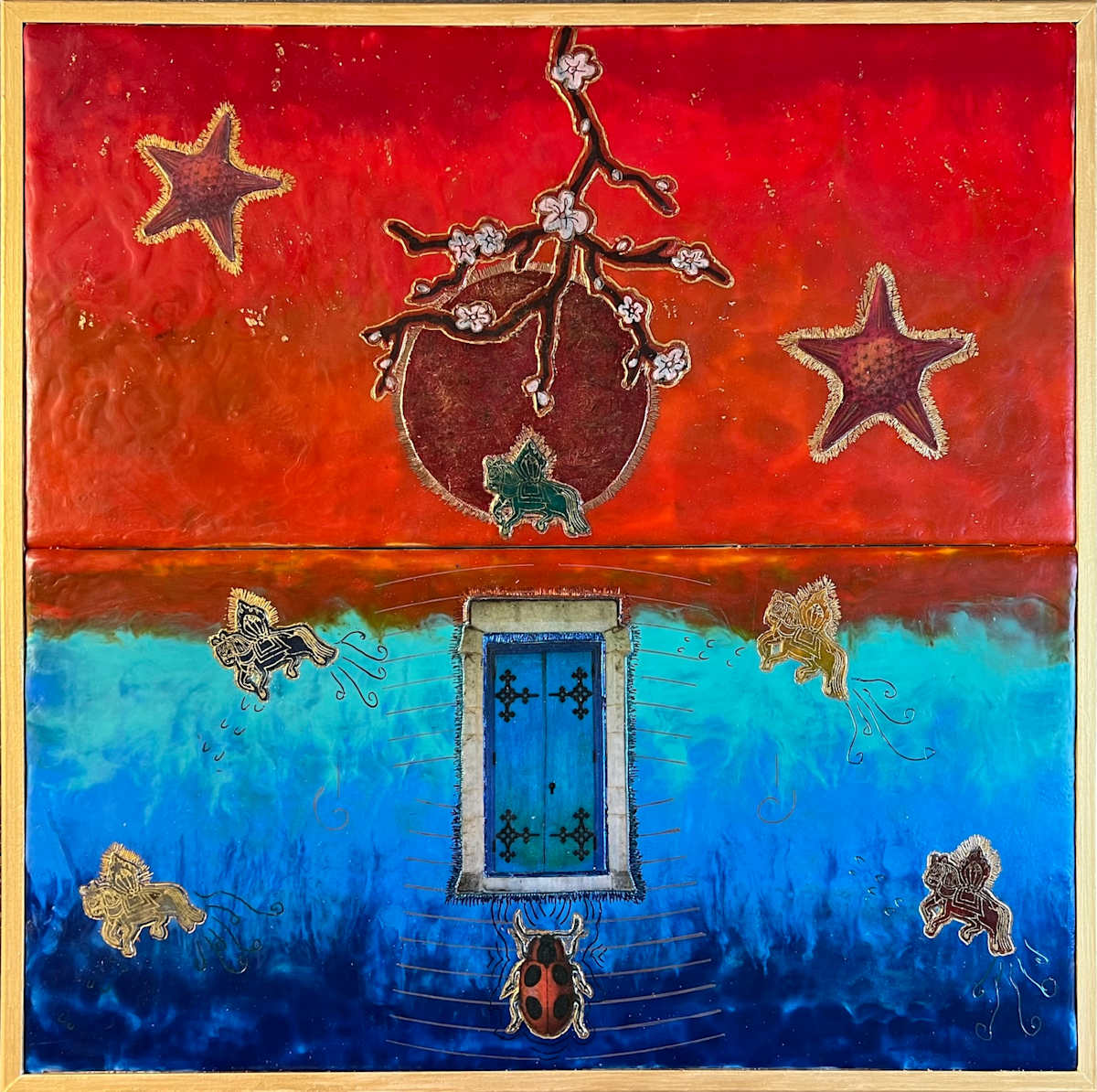 Red Moon Calling by Debbie Mathew  Image: Red Moon Calling - framed