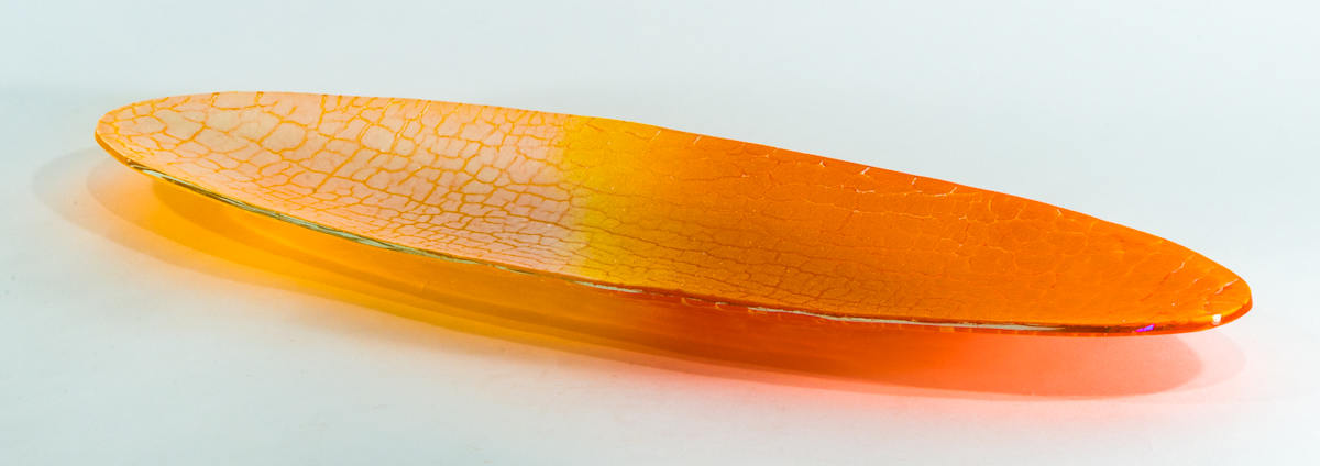 Orange Crackle Ellipse by Steve Immerman 