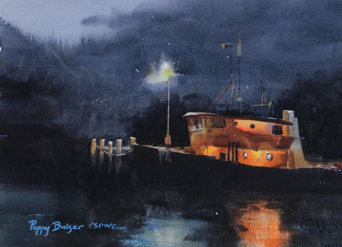 Tugboat at Night by Poppy Balser Artwork Archive