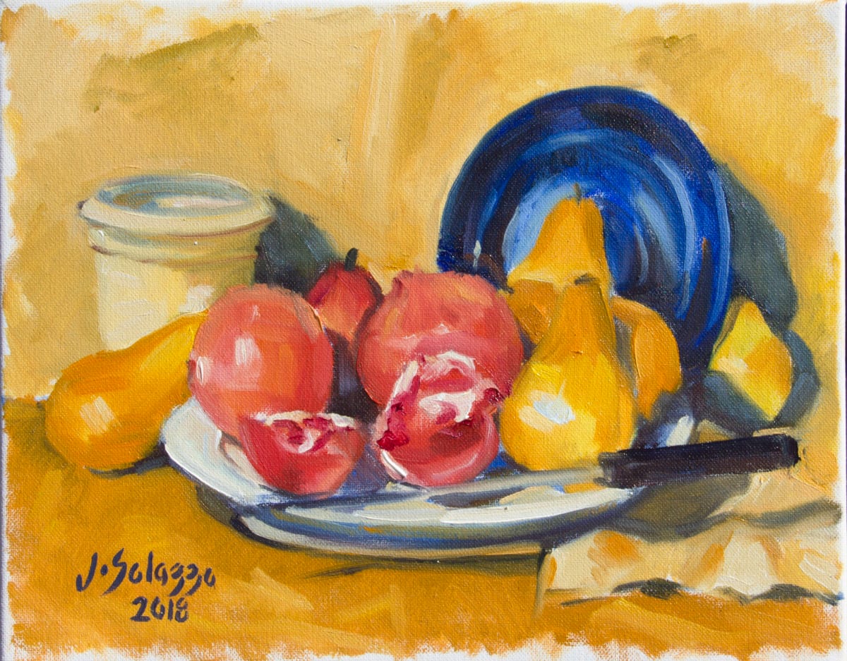 PEARS AND POMEGRANATES by Julia Solazzo Art 