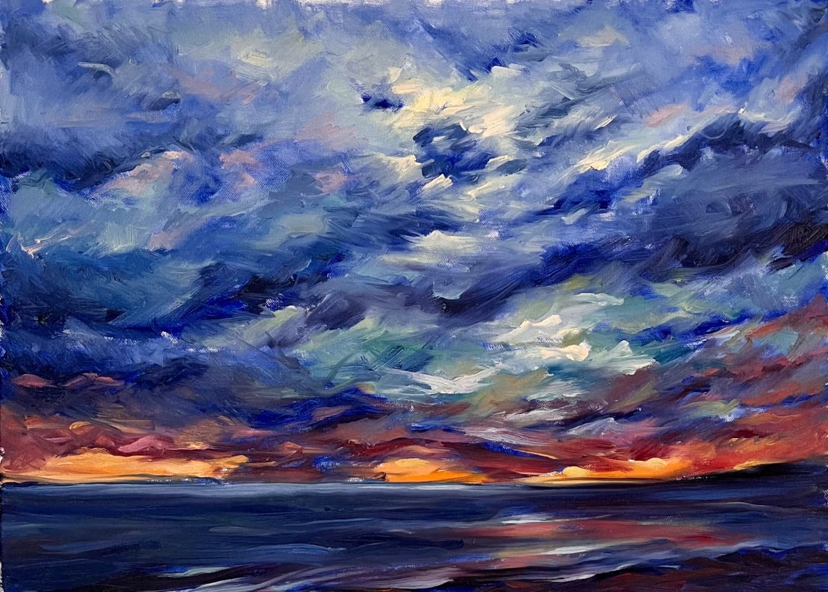 CLOUDY SEASCAPE by Julia Solazzo Art 