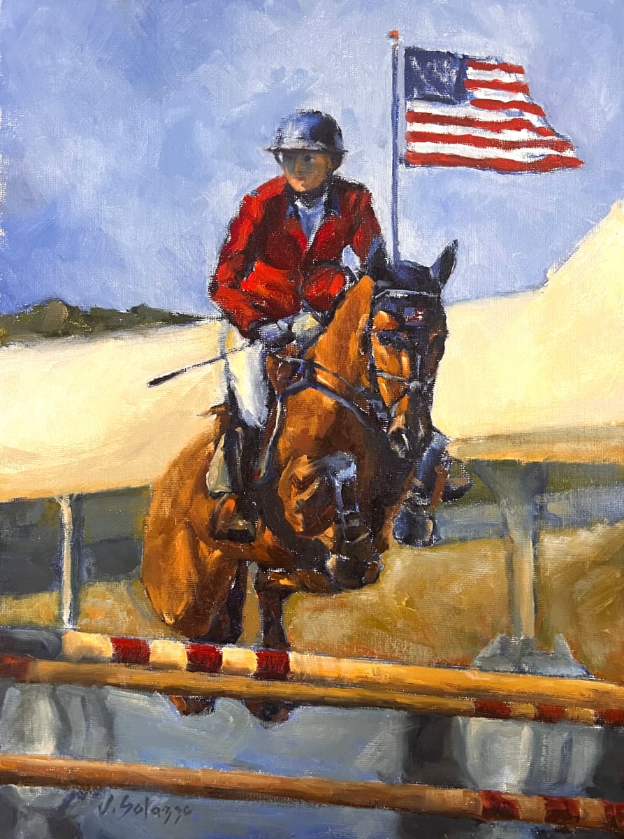 2023 USA Nations Cup Jumper (Lillie Keenan) by Julia Solazzo Art 