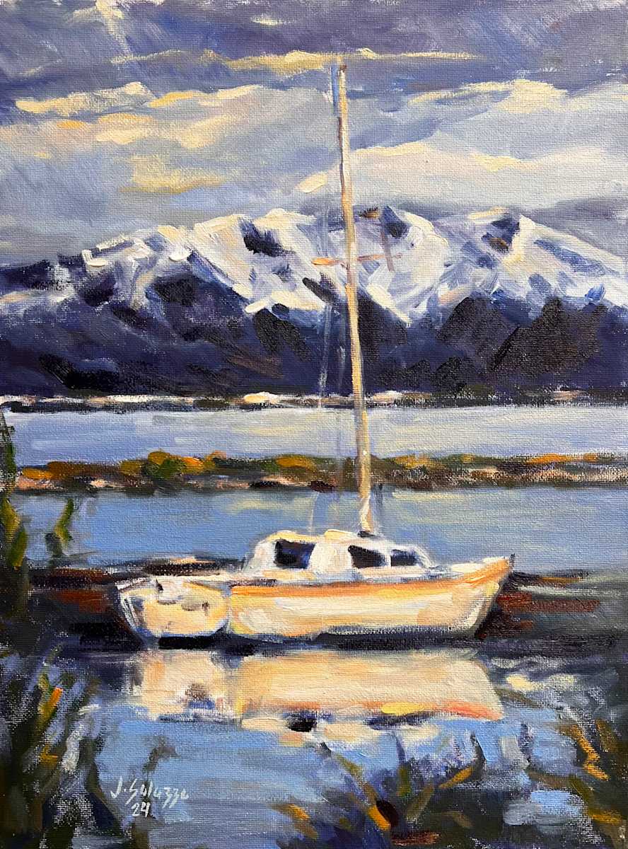 SERENE SAILBOAT by Julia Solazzo Art 