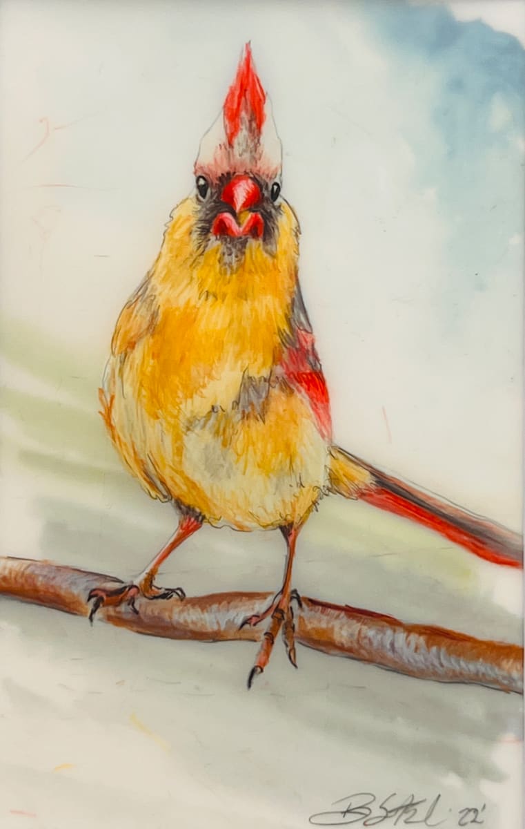 You lookin' at me by Bonnie Schetski  Image: Original Watercolor & Color pencil 