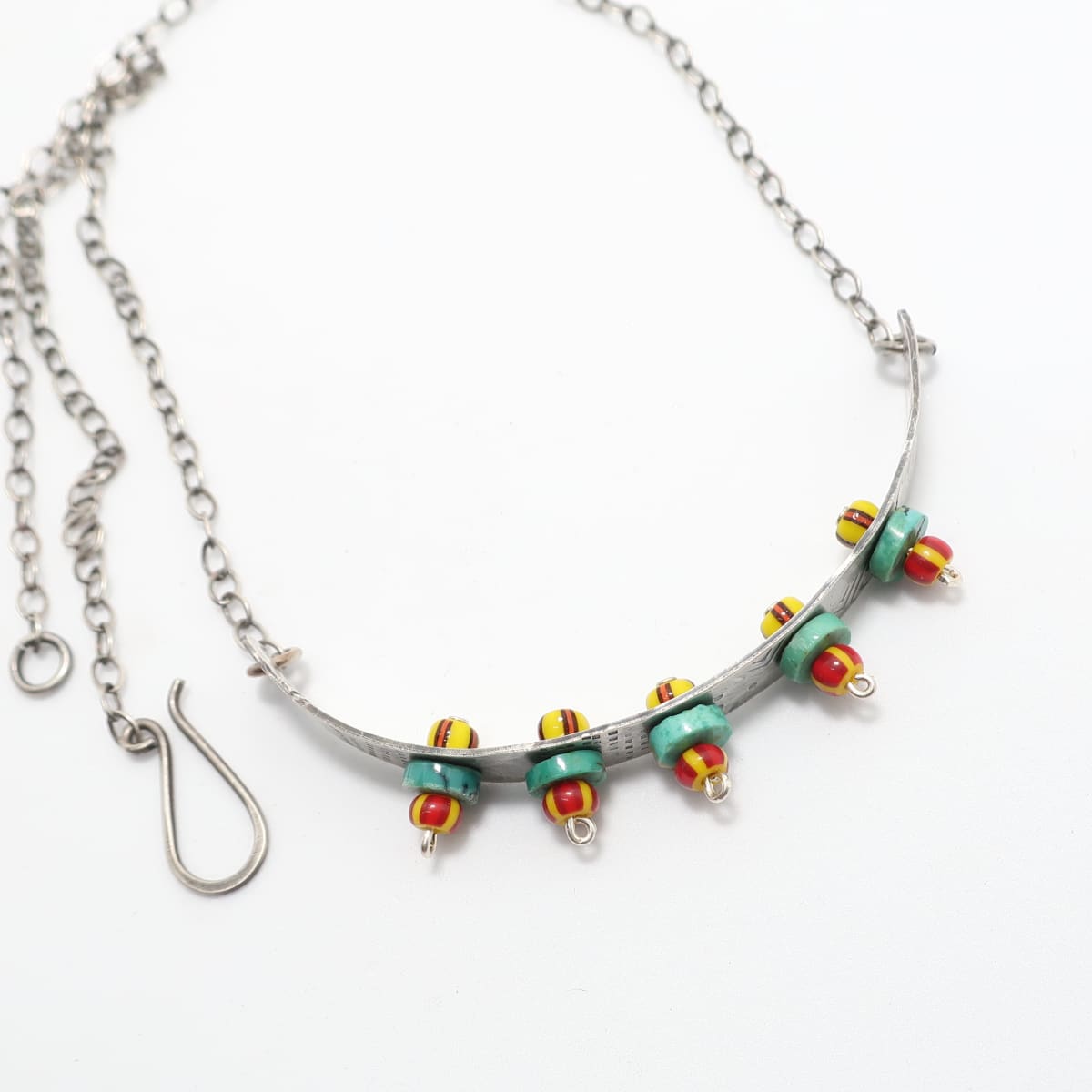 Textured Smile Necklace by Laurel Nathanson 