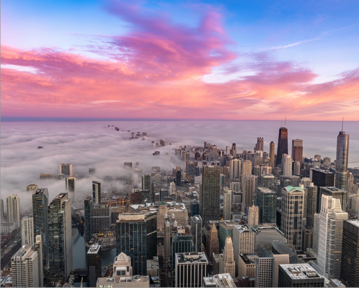 Skyjack Chicago Sunrise by Arturo Gonzalez 