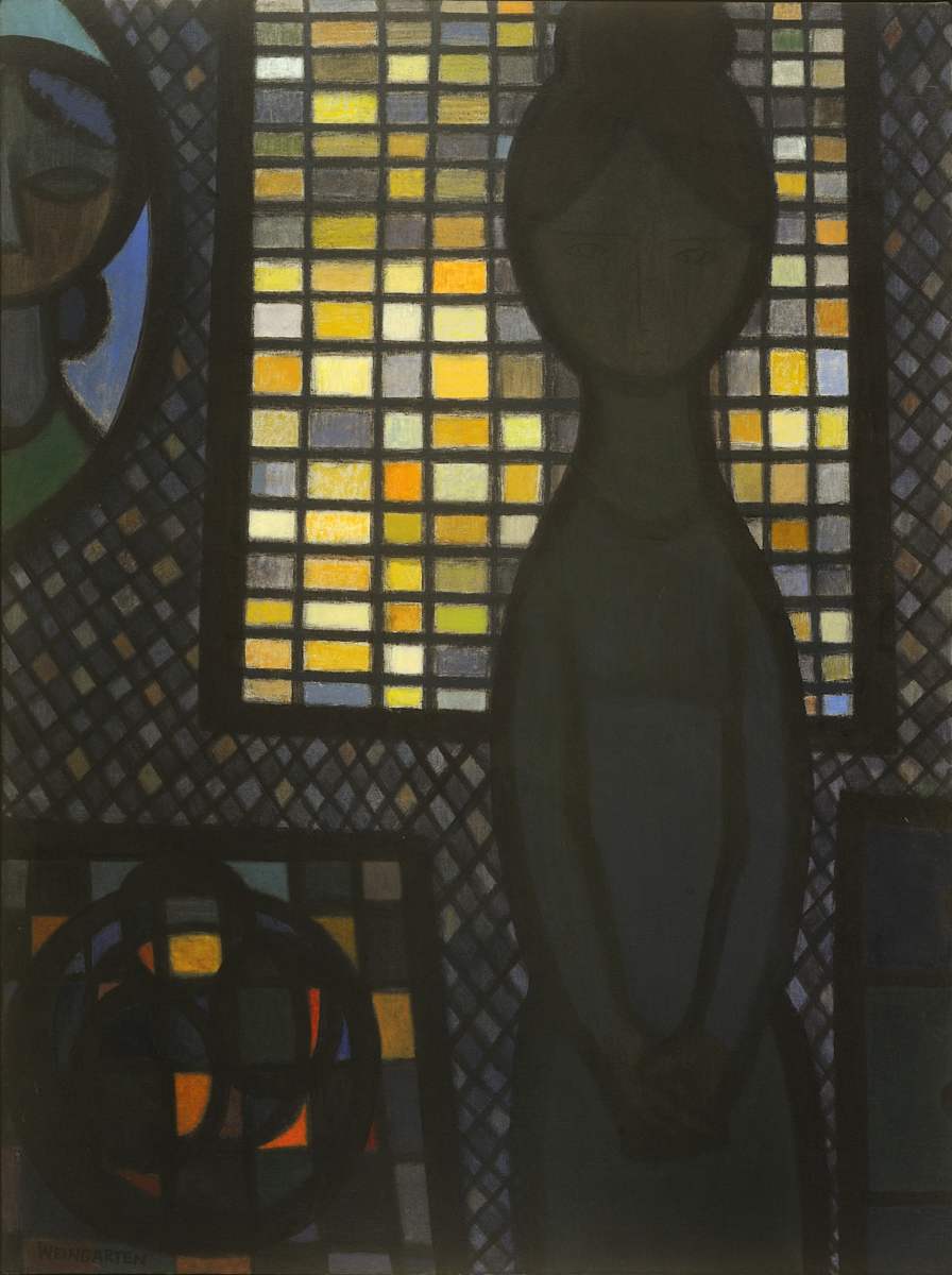 "Woman with Portrait" by Hilde Weingarten, Image 1.
