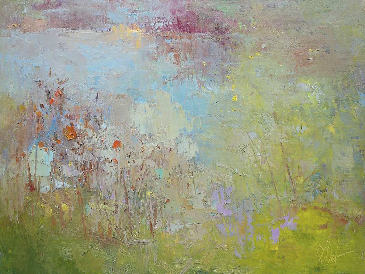 Pond's Edge at Midday by Lamya Deeb  Image: Pond's Edge at Midday