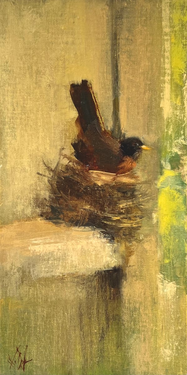 Nesting Robin by Lamya Deeb 