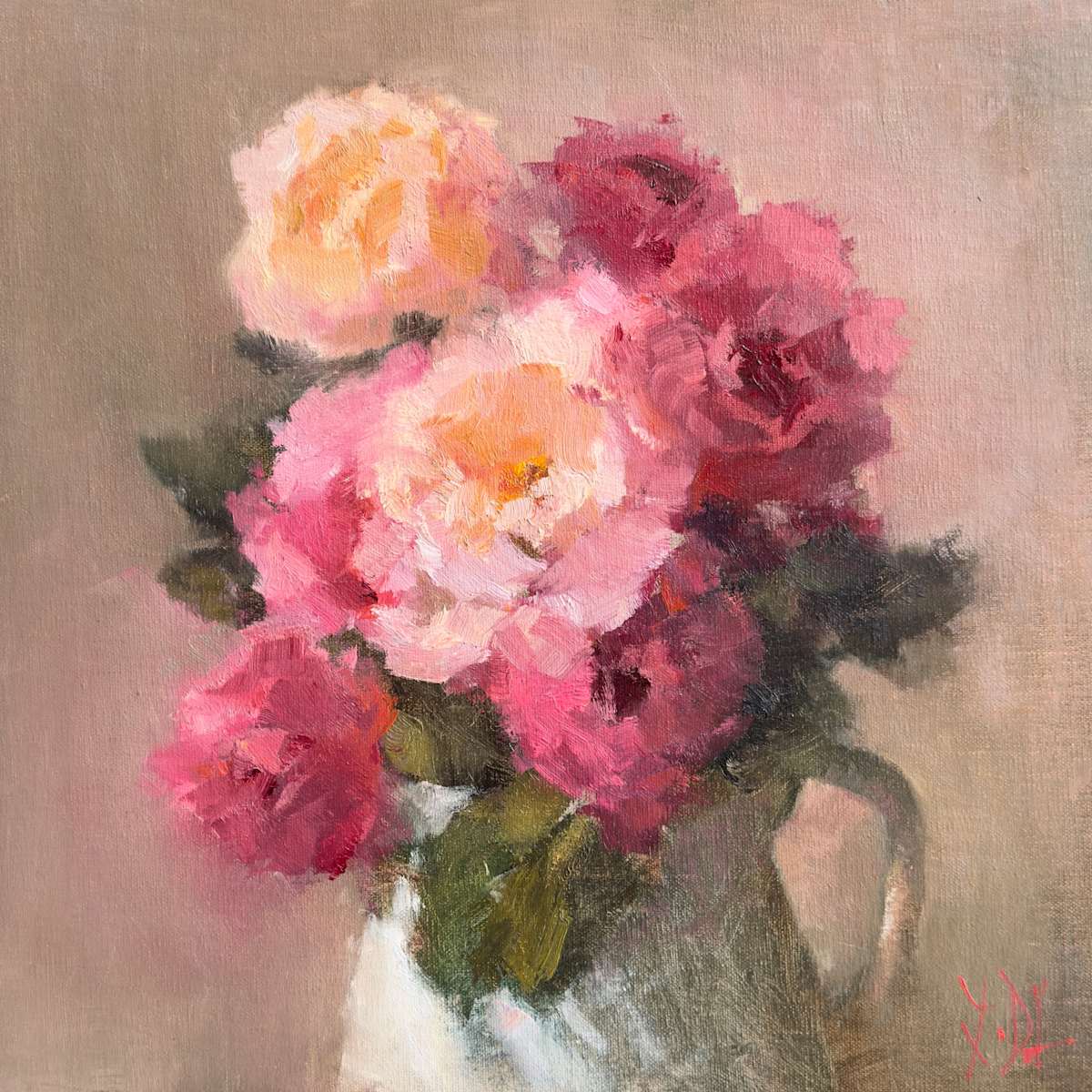 Pink Rose Bouquet by Lamya Deeb, Image 1.