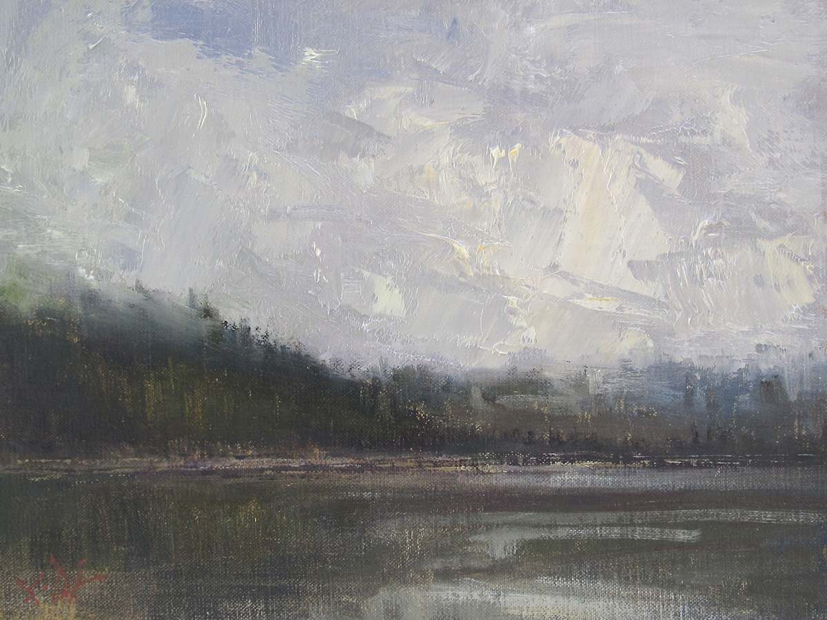 Misty Morning, Phelps Lake by Lamya Deeb, Image 1.