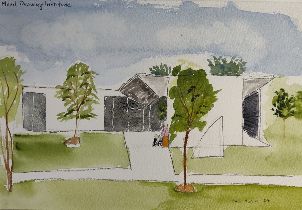 Menil Drawing Institute 5/4/24 by Paul Shain  Image: On 7 x 10 paper