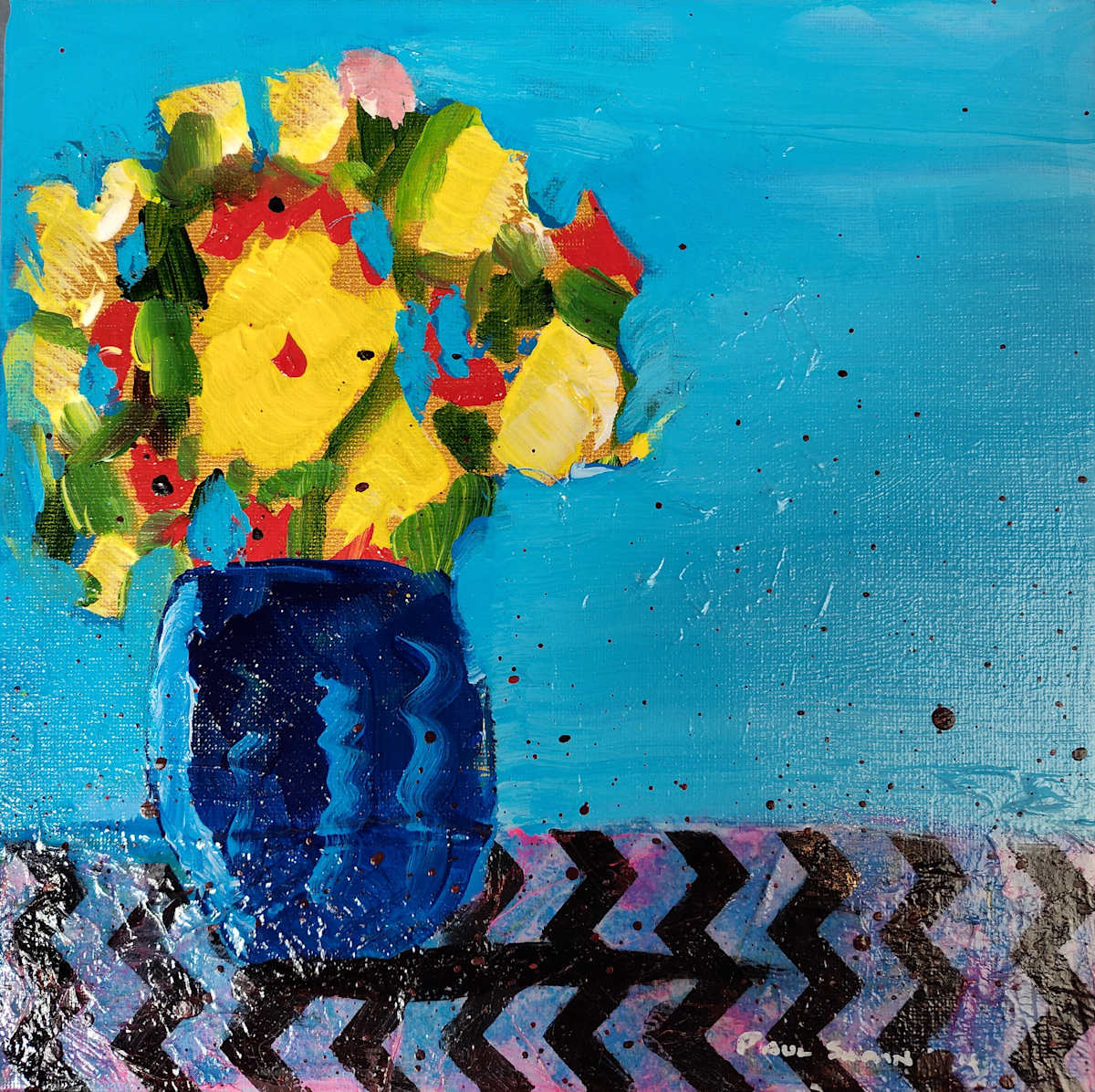Flowers in a Vase by Paul Shain 