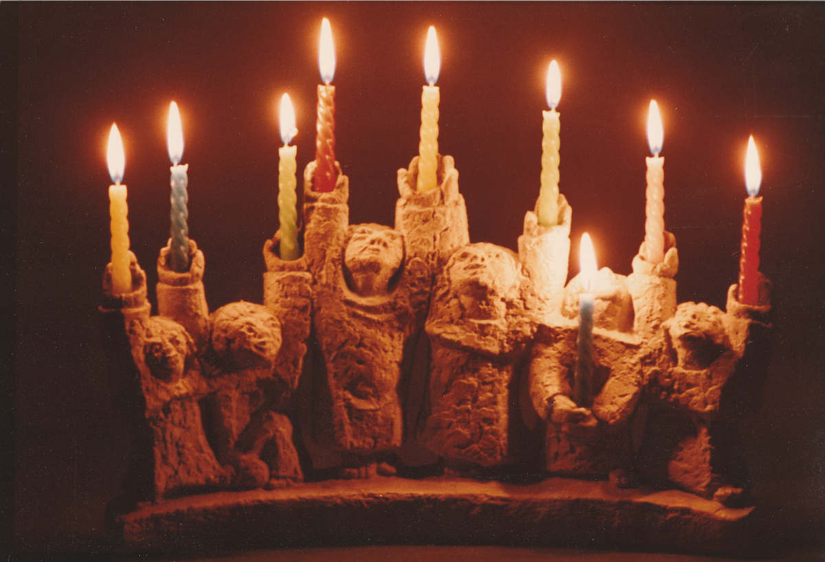 Note card: Menorah by Paul Shain 