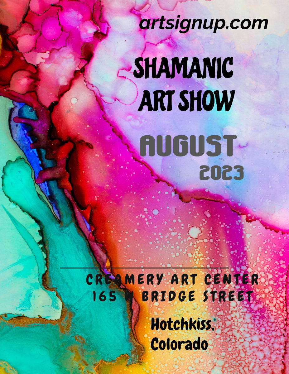 Poster for 2023 Visionary Art Show  at the Creamery Gallery.