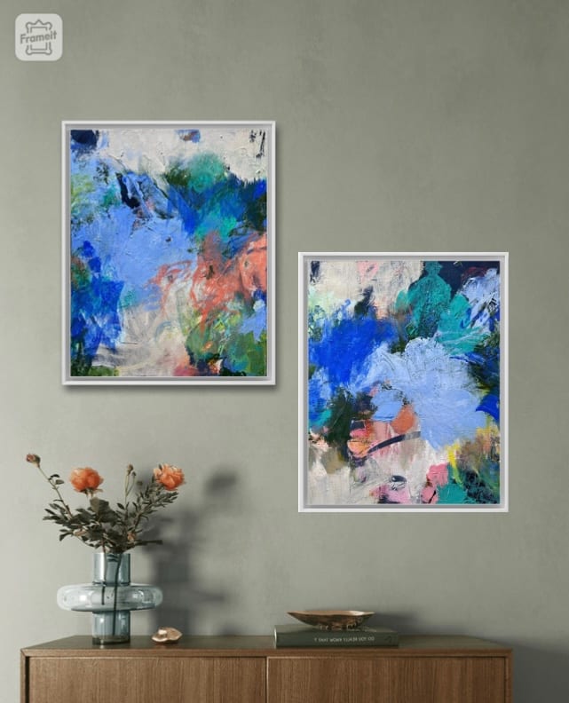 Creative Clouds Diptych by Tammy Keller Contemporary Art 