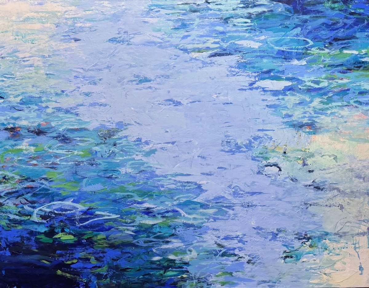 Monet's Warm Waters by Tammy Keller Contemporary Art, Image 1.