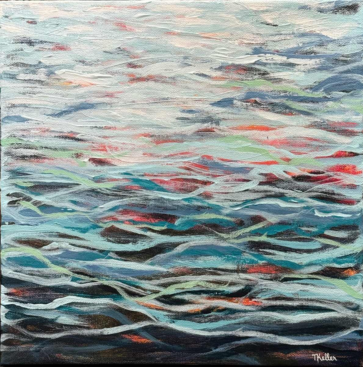 Monet Water Mini #2 by Tammy Keller Contemporary Art, Image 1.