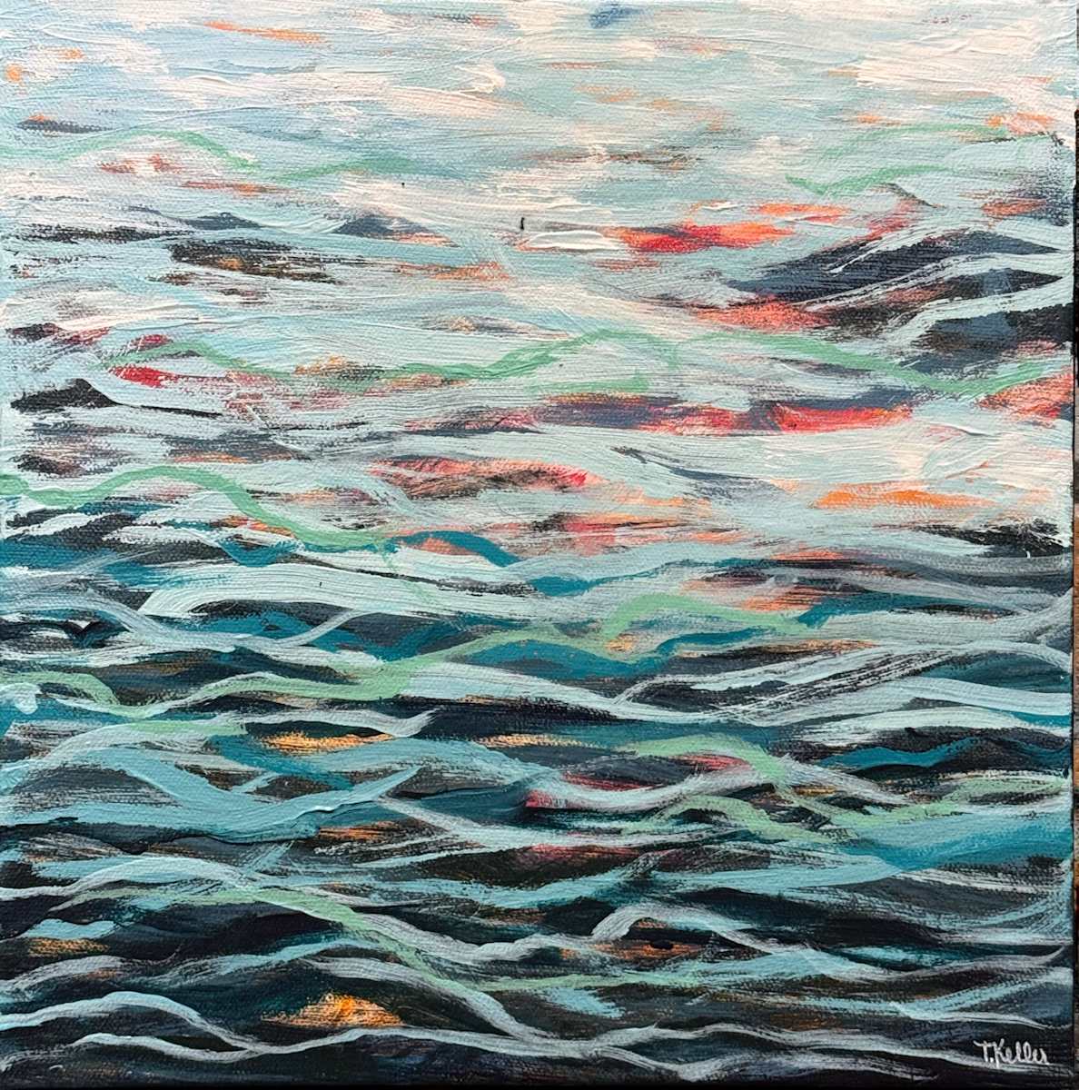 Monet Water Mini #1 by Tammy Keller Contemporary Art, Image 1.