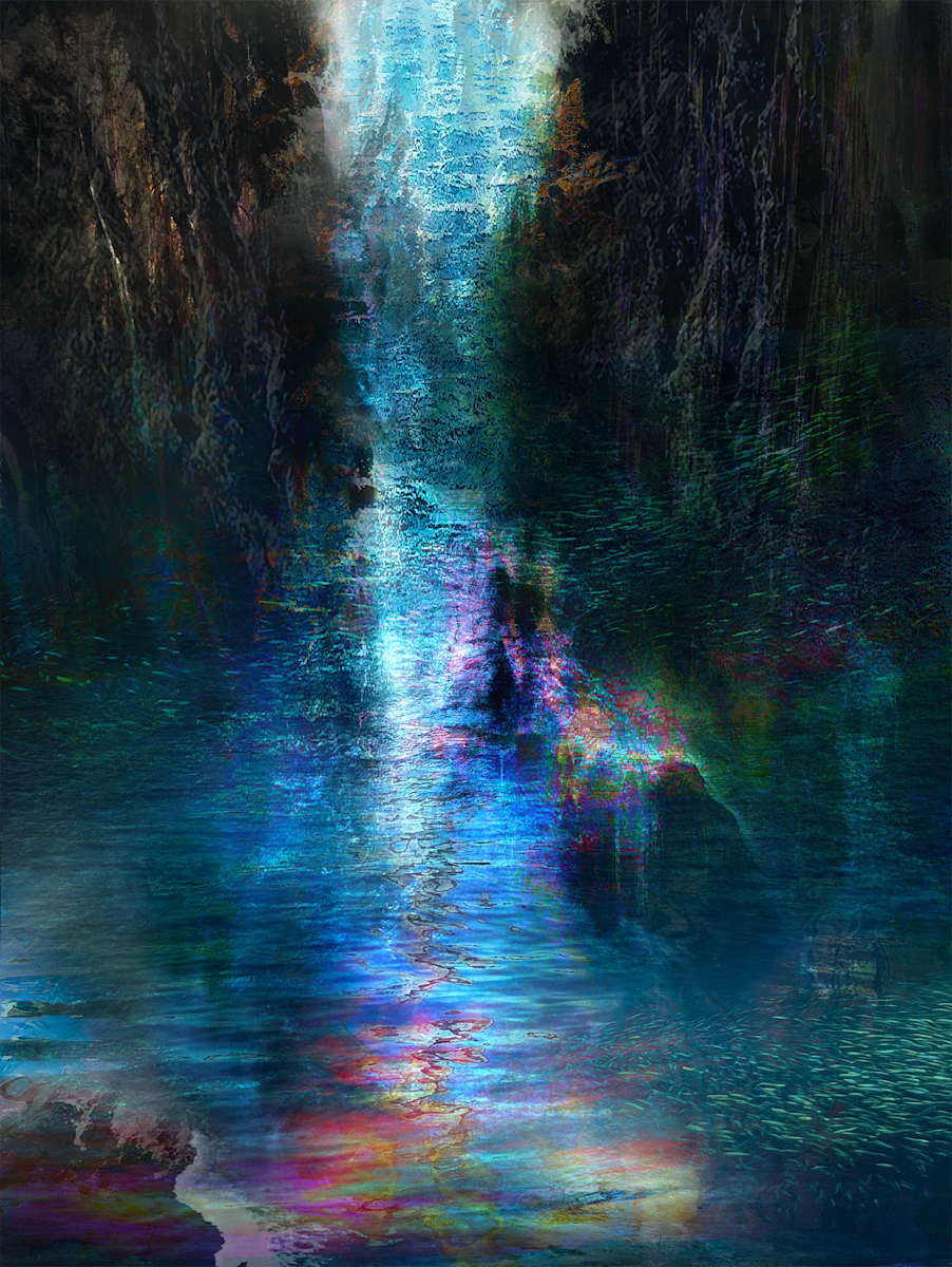 Magic Waterfall, Print 2/200 by Elaine Pratt