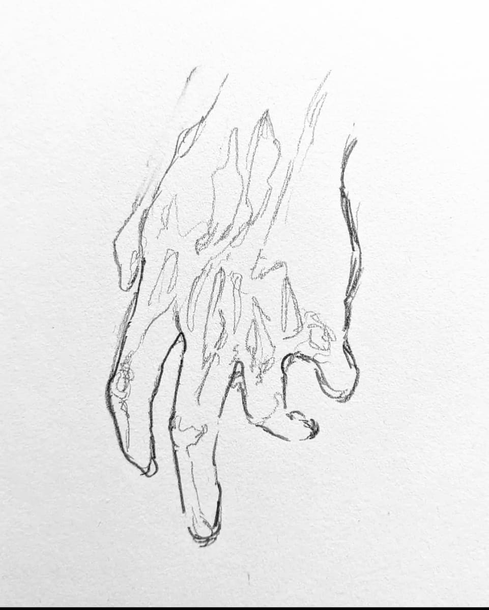 Hand Study 2021 by Lex R. Thomas 