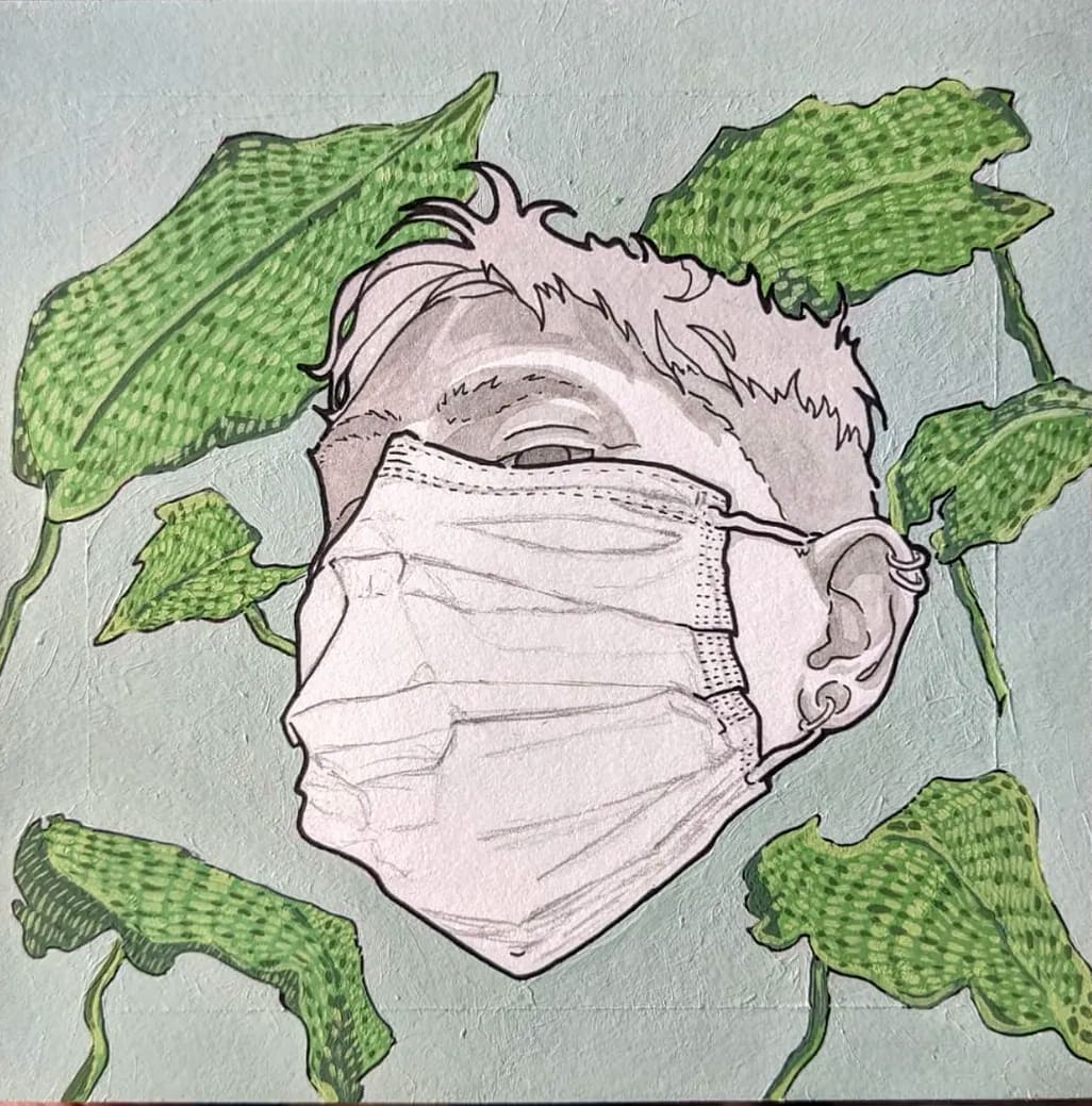 Self Portrait During C-19 Quarantine Period by Lex R. Thomas, Image 1.