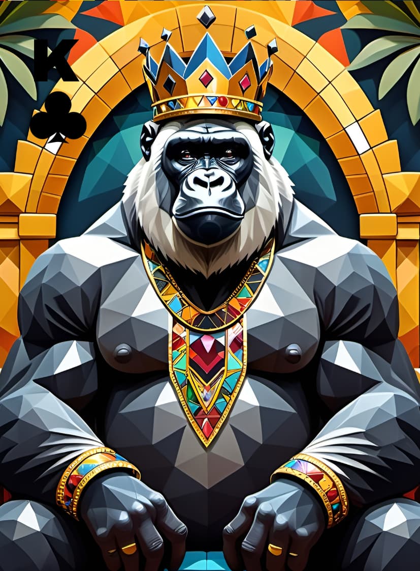 MAKUMBA - KING OF CLUBS by Linda Leftwich  Image: MAKUMBA -  a well-known habituated silverback gorilla in the Dzanga Sangha Protected Area of the Central African Republic, sadly passed away on May 15, 2024.