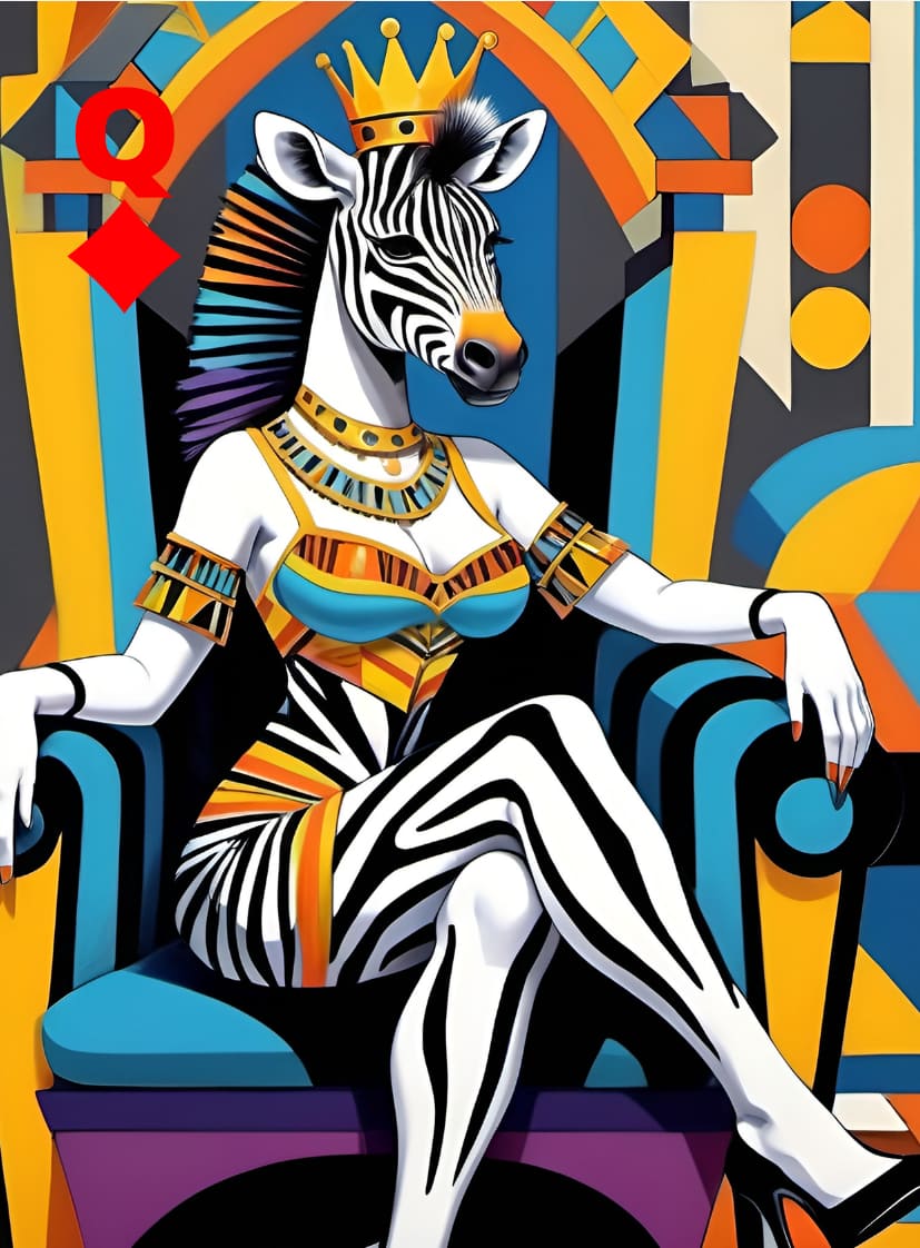 PUNDAMILIA - QUEEN OF DIAMONDS by Linda Leftwich  Image: PUNDAMILIA -  Zebra name in Swahili