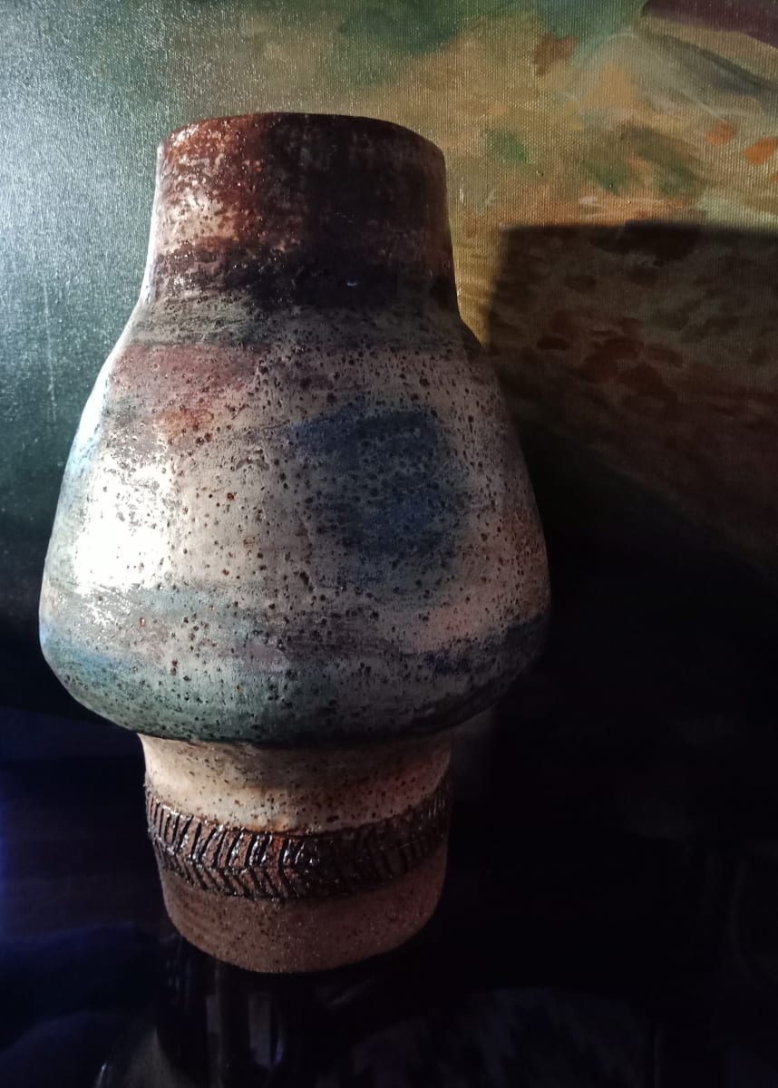 BLUE MOON by Linda Leftwich  Image: Coilbuilt Stoneware Vase