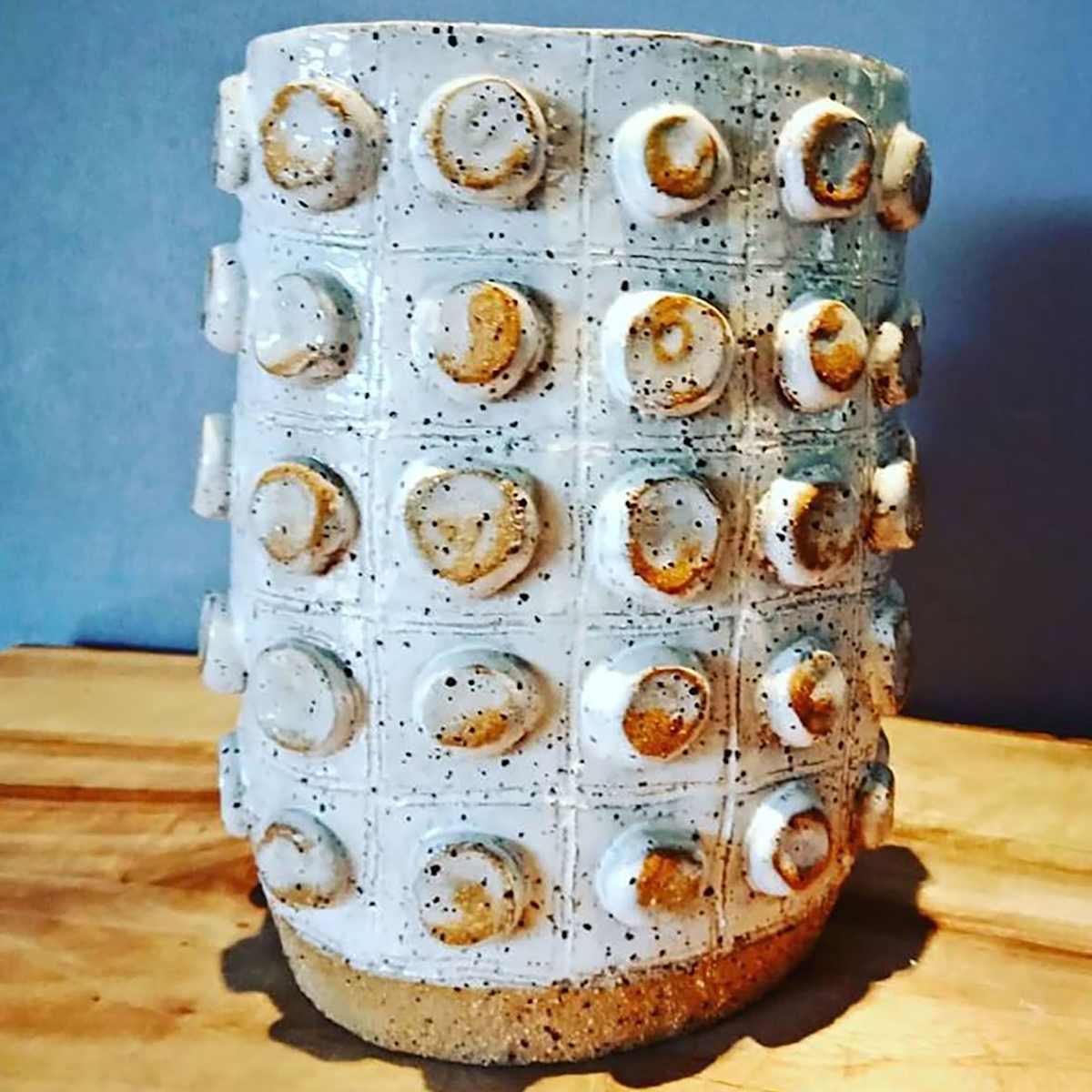 RETRO BUTTON VASE by Linda Leftwich, Image 4.