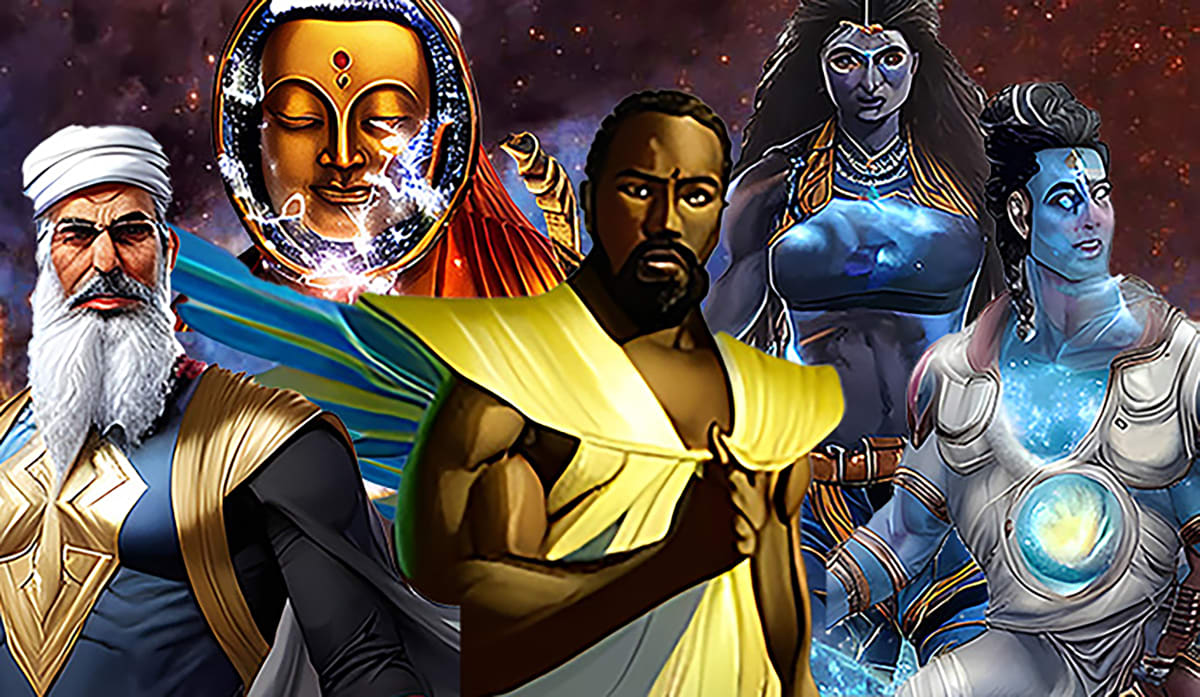 THE GOD SQUAD by Linda Leftwich  Image: IMAGINE IF video starring Metatron, Siddhartha, Nazareno, Magdala and Lord Shiva 